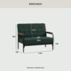 DZIRE Emerald Two Seater Sofa - Image 6