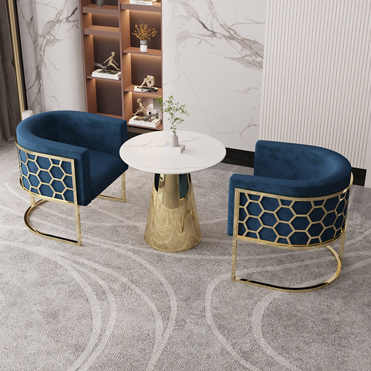 HONEY VELVET ARMCHAIR Honey Gold Velvet Arm Chair - Image 1