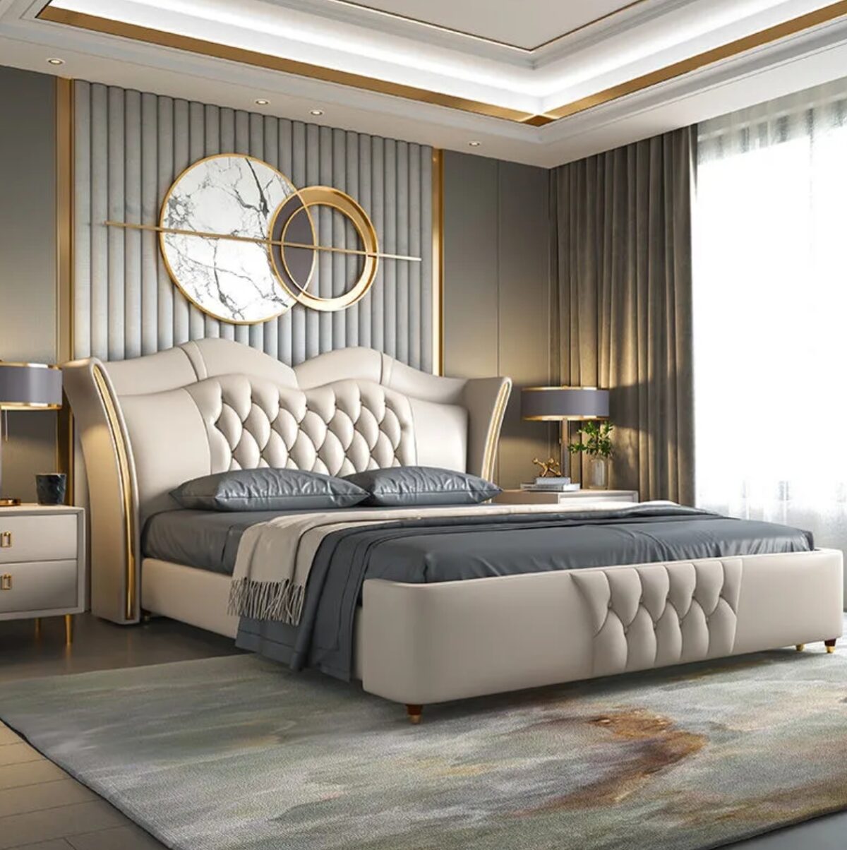 Dreamscape King Size 3 Piece Bedroom Suite Set - Image 2