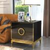 Black Gold Circula High Gloss Nightstand