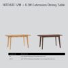 Walnut 1200+300 Extendable Dining Table Arthur - Image 3