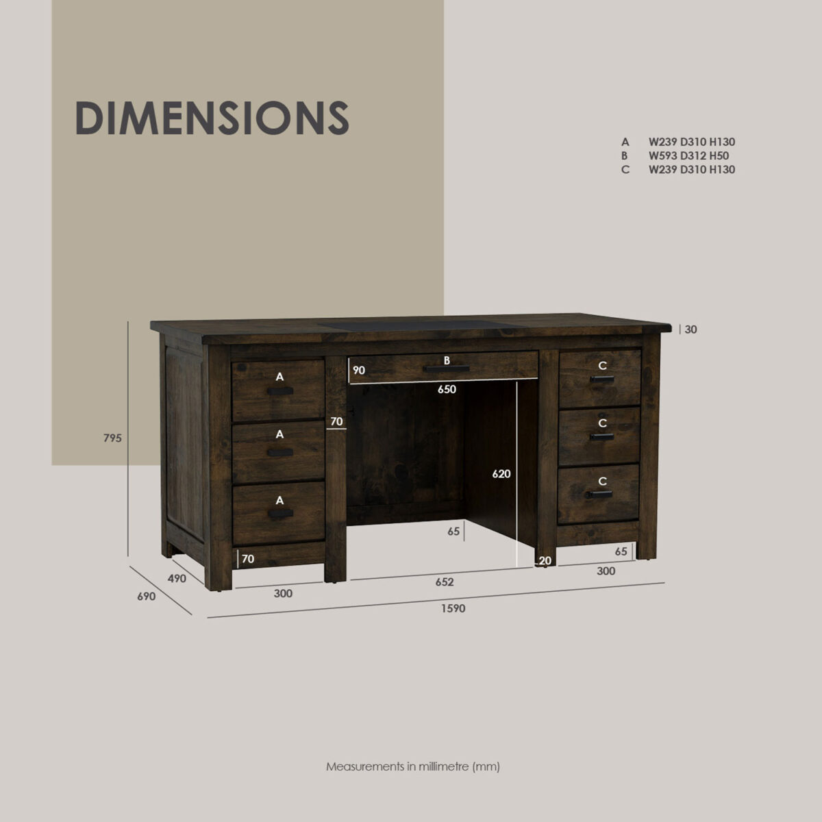 Working Desk Leyton - Image 5