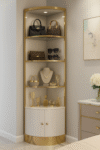 Odessa Elegant Corner Display Cabinet - White