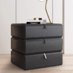 SpinCraft Black Bedside Table