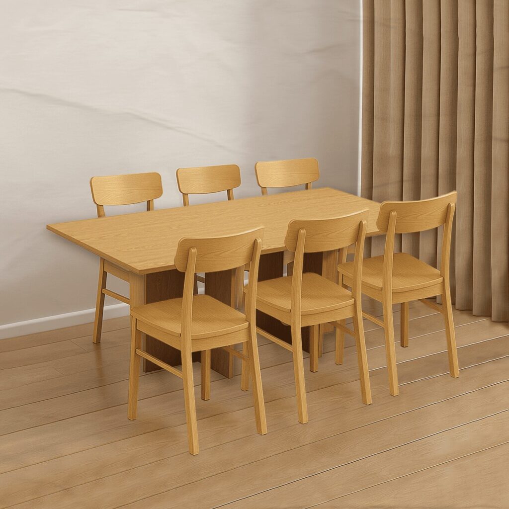 Oak Table & Kodee Chairs Dining Set