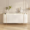 1.5M Ophelia White Gold Marble Sideboard - Image 4