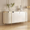 1.5M Ophelia White Gold Marble Sideboard - Image 5