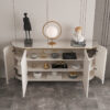 1.5M Ophelia White Gold Marble Sideboard - Image 6