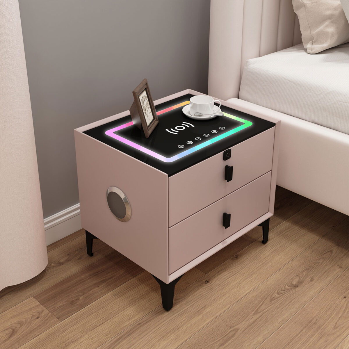 Rose Smart Side Table with Bluetooth Speaker - Image 2