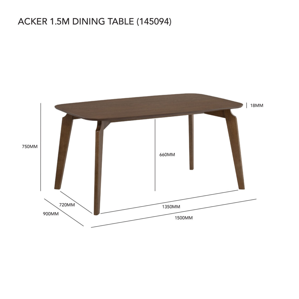 ACKER DINING TABLE COCOA - Image 6