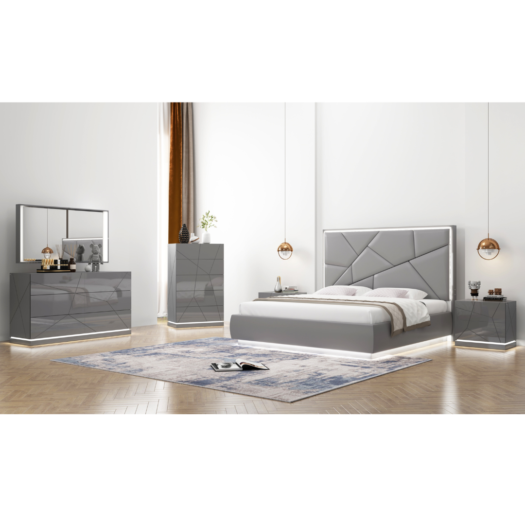Aesthetic Brown Customer Reviews Instagram Post (1) Opalite Queen Size 5 Piece Bedroom Suite Set with LED Light and Storage - Image 1