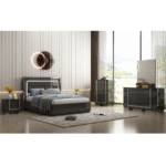 Onyx Queen Bed with LED Storage