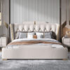 Sweet Night Luxury Queen Size Bed - Light Beige - Image 8