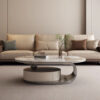Opulent Silver Marble Coffee Table - Image 3