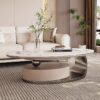 Opulent Silver Marble Coffee Table - Image 2