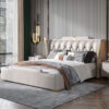 Sweet Night Luxury King Size Bed with Gas Lifting – Light Beige - Image 6