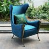 Throne Queen Velvet Armchair – Hand Sculpted Sheep - Image 4