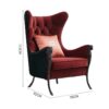Throne Queen Velvet Armchair – Hand Sculpted Sheep - Image 5