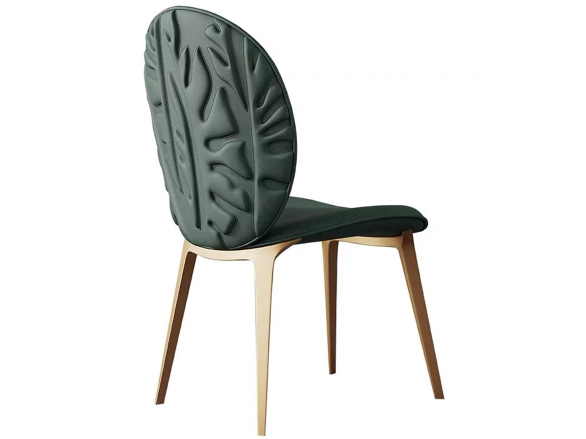 SAFARI Leather Dining Chair - Green - Image 3