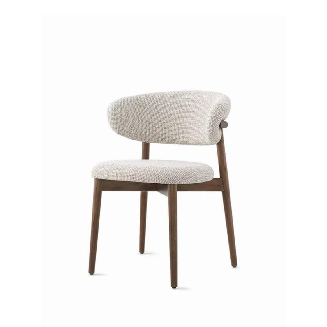36-4 ANYA Linen Dining Chair - Cocoa - Image 1