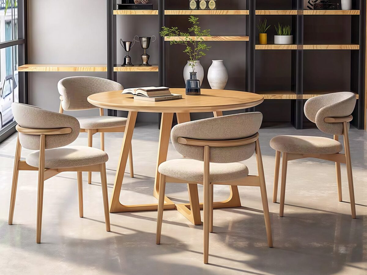 ANYA Linen Dining Chair - Natural - Image 3