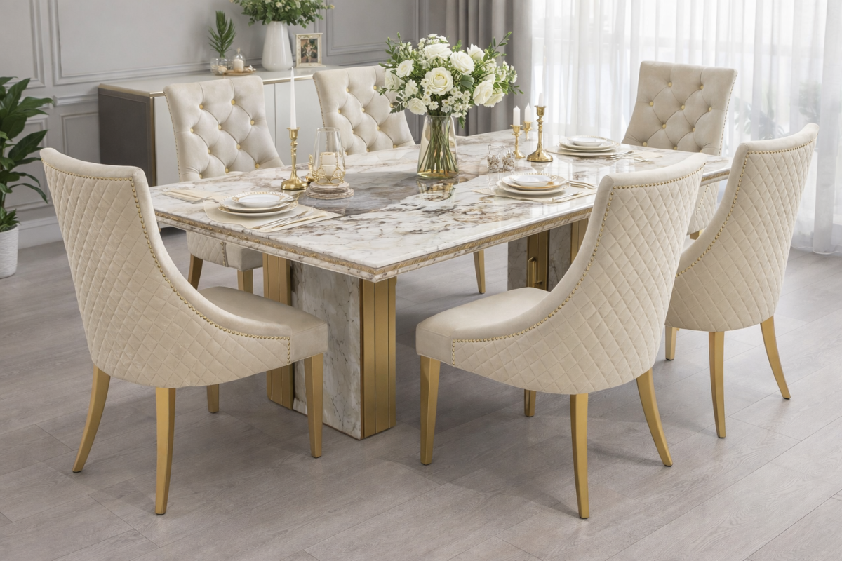 Customized Royal Tufted Dining Chair - Image 2