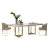 2M Lioness Solid Marble Stone Top Dining Set - Image 4