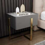 Riyadh Leather Nightstand Side Table