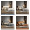 Milan Genuine Leather Queen Size Bedframe Gas Lifting - Image 4