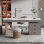 1.8M Tampa Marble Office Desk