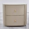 Monarch Leather Marble Top Nightstand - Image 3