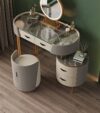La Bottega 3 Piece Marble Top Leather Vanity Set - Image 3