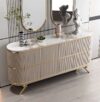 1.5M Vienna Marble Top Sideboard - Beige - Image 5