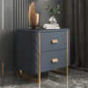 Lafeeya Marble Top Leather Nightstand Side Table - Image 6