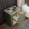 Boxhill Marble Top Leather Nightstand - Image 3