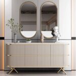 1.5M Vienna Marble Top Sideboard - Beige