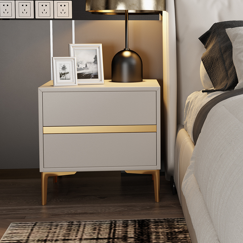 H99882cf0f87d460f9b4ce8f5be4f373bw Royale Leather Nightstand Side Table - Image 1