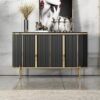 1.5M Elegance Marble Top Sideboard - Grey - Image 3