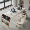 1.8M Chicago Marble Office Desk