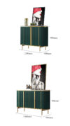 1.5M Elegance Marble Top Sideboard - Emerald - Image 6