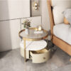 Royal Marble Top Glass Nightstand - Image 3
