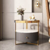 Royal Marble Top Glass Nightstand - Image 5