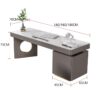 1.8M Tampa Marble Office Desk - Image 5