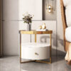 Royal Marble Top Glass Nightstand