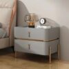 Keyva Marble Top Leather Nightstand - Image 7