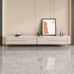 2.4M Elysia Solid Marble Stone TV Stand