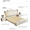Milan Genuine Leather Queen Size Bedframe Gas Lifting - Image 5