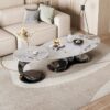 Aura Marble Nesting Coffee Table Set - Black
