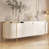2.2M Ophelia Solid Marble Stone TV Stand - Image 2