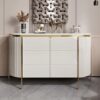 1.6M Ophelia White Gold Marble Sideboard